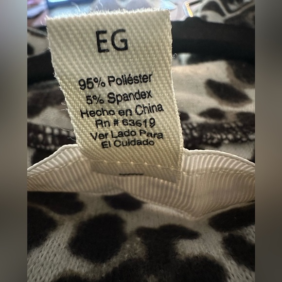 French Laundry Cardigan Open Front Waterfall Cascade Style Animal Print X-Large - Picture 10 of 13